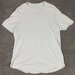 Buck Mason Slub Curved Hem T Shirt Men's XL Beige Gray Short Sleeve BM11001.102